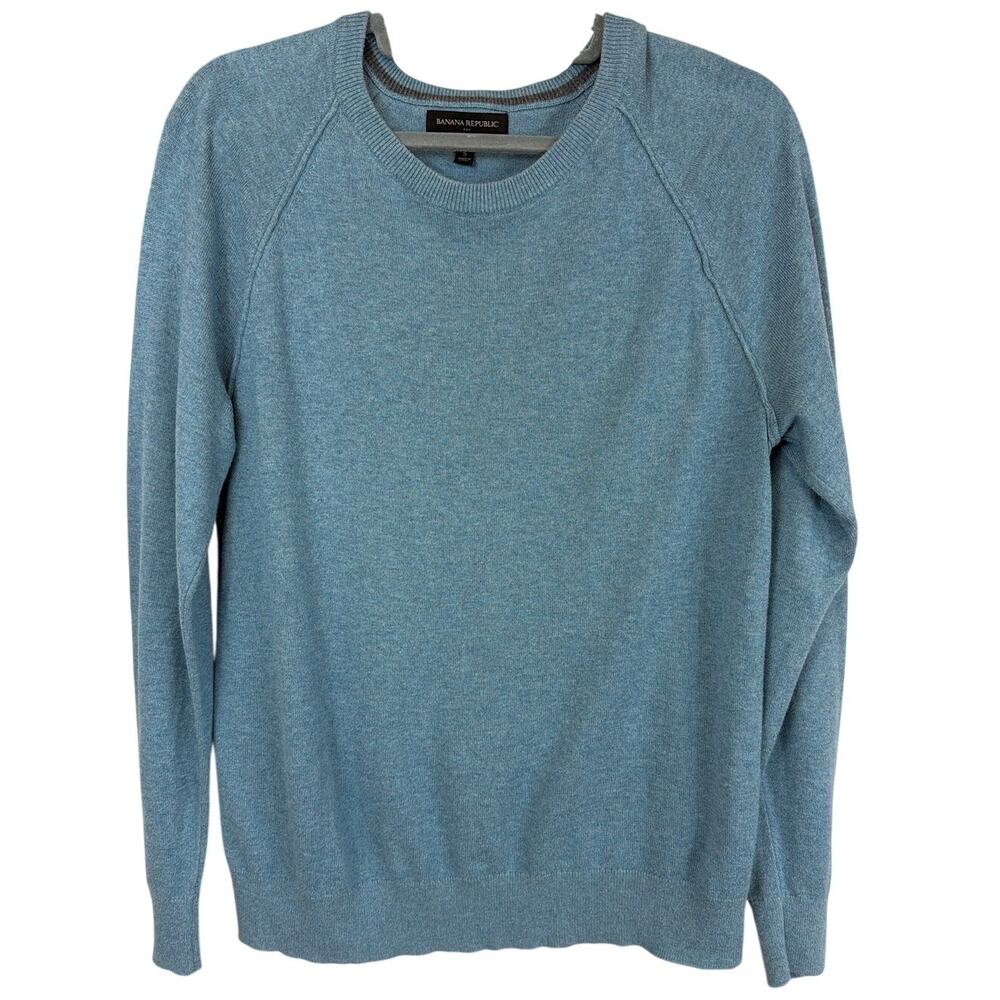 Banana Republic Blue Round Neck Long Sleeve Sweater Small